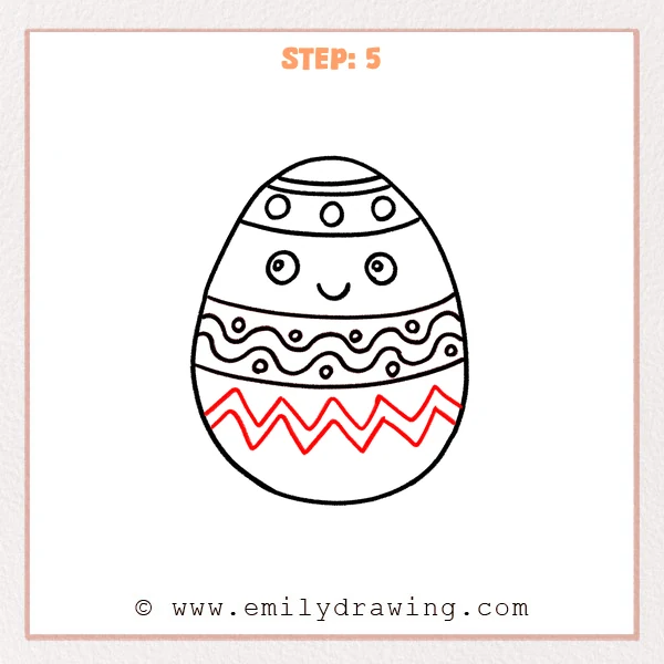how to draw an easter egg - Step 5